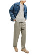 Thumbnail Pantalon Karl Lawrence en coton kaki pourvu d'une taille élastiquée - Image 7