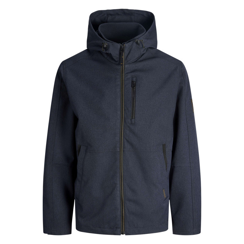 Jack & Jones - Blouson Coupe-vent Marine à Coupe Droite Pourvu D'un Col à Capuche - Bleu Foncé