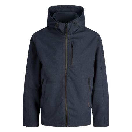 Blouson coupe-vent marine à coupe droite pourvu...