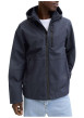 Thumbnail Blouson coupe-vent marine à coupe droite pourvu d'un col à capuche - Image 5