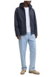 Thumbnail Blouson coupe-vent marine à coupe droite pourvu d'un col à capuche - Image 6