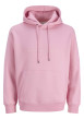 Thumbnail Sweat en coton mélangé rose à coupe droite pourvu d'un col à capuche