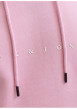 Thumbnail Sweat en coton mélangé rose à coupe droite pourvu d'un col à capuche - Image 2