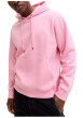 Thumbnail Sweat en coton mélangé rose à coupe droite pourvu d'un col à capuche - Image 3