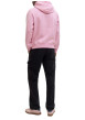 Thumbnail Sweat en coton mélangé rose à coupe droite pourvu d'un col à capuche - Image 4