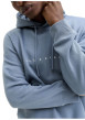 Thumbnail Sweat en coton mélangé bleu à coupe droite pourvu d'un col à capuche - Image 5