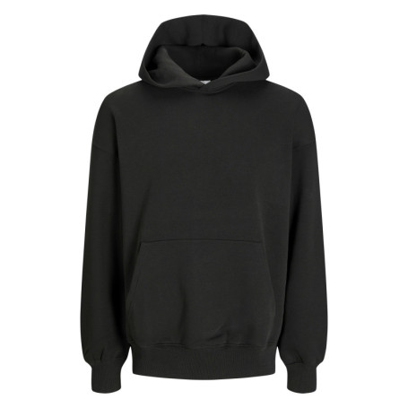 Sweat en coton noir à coupe droite pourvu d'un...