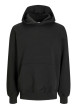 Thumbnail Sweat en coton noir à coupe droite pourvu d'un col à capuche