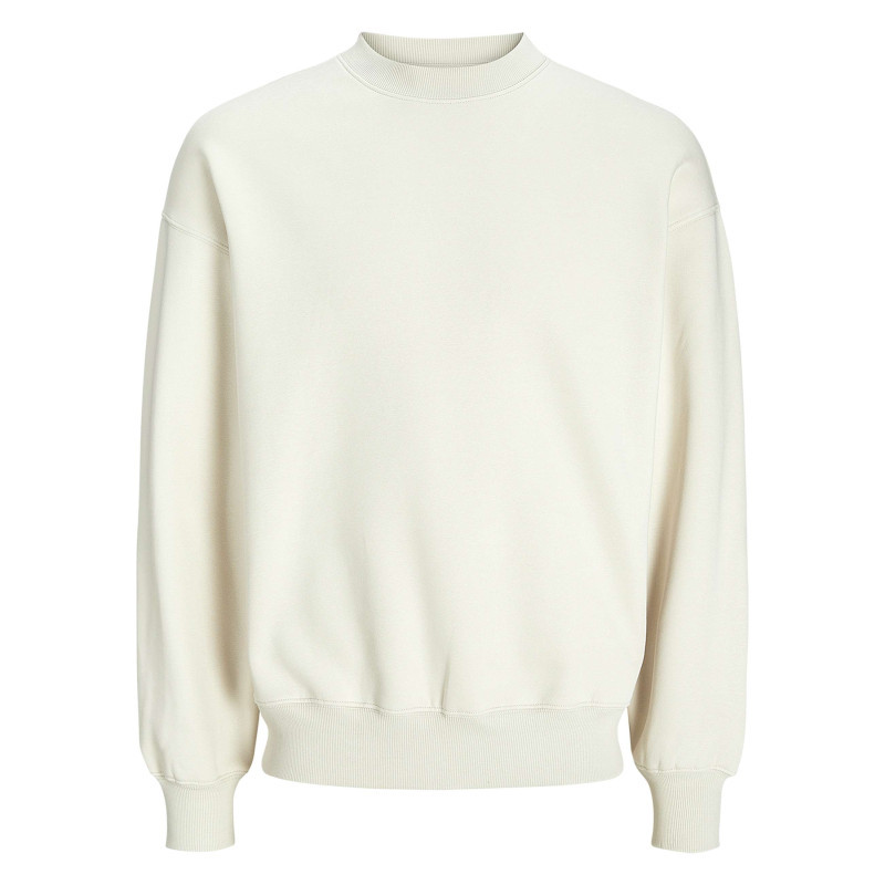 Jack & Jones - Sweat En Coton écru Pourvu D'une Coupe Droite Et D'un Col Rond - Beige Jack & Jones - Sweat En Coton écru Pourvu D'une Coupe Droite Et D'un Col Rond - Beige