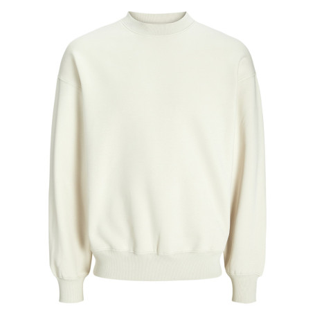 Sweat en coton écru pourvu d'une coupe droite...