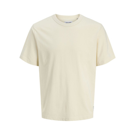 T-shirt en coton écru pourvu d'une coupe droite...