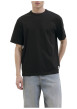 Thumbnail T-shirt en coton noir pourvu d'une coupe droite et d'un col rond - Image 2