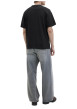 Thumbnail T-shirt en coton noir pourvu d'une coupe droite et d'un col rond - Image 3