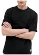 Thumbnail T-shirt en coton noir pourvu d'une coupe droite et d'un col rond - Image 4