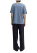 Thumbnail T-shirt en coton bleu pourvu d'une coupe droite et d'un col rond - Image 4