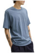 Thumbnail T-shirt en coton bleu pourvu d'une coupe droite et d'un col rond - Image 6