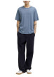 Thumbnail T-shirt en coton bleu pourvu d'une coupe droite et d'un col rond - Image 7