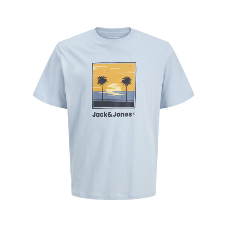 T-shirt en coton bleu clair pourvu d'une coupe...
