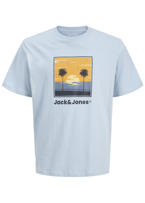 T-shirt en coton bleu clair pourvu d'une coupe...