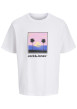 Thumbnail T-shirt en coton blanc pourvu d'une coupe droite et d'un col rond
