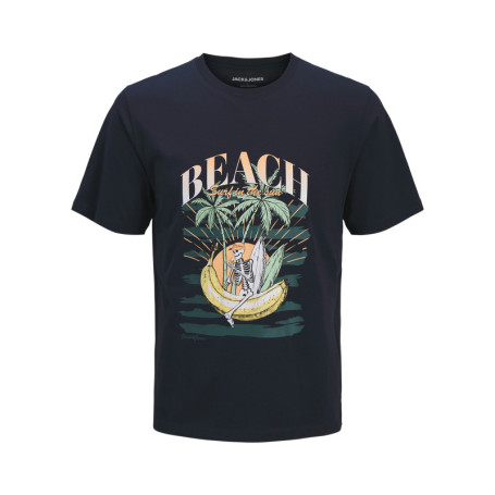 T-shirt en coton marine pourvu d'une coupe...