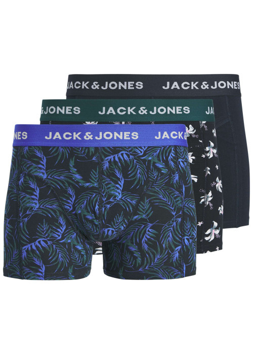 Lot de 3 boxers en coton biologique noirs pourvus du nom de la marque