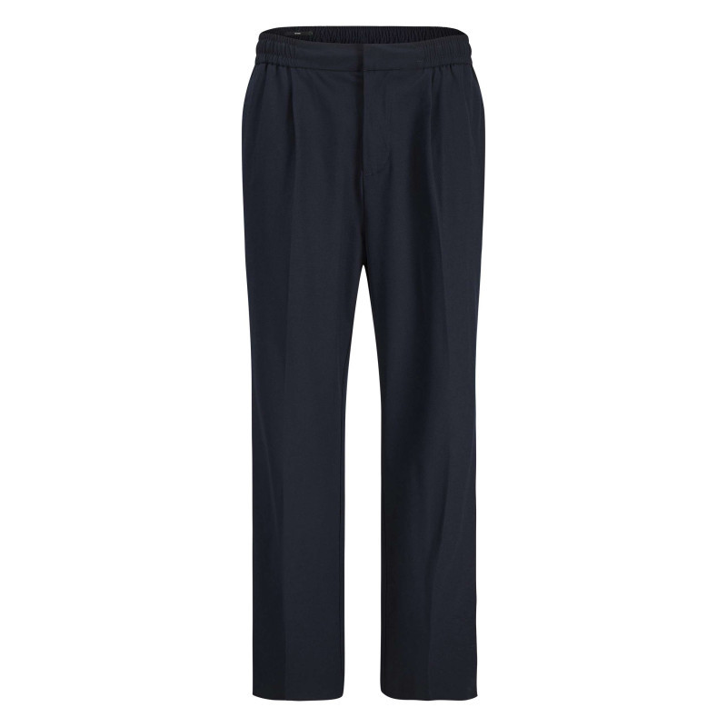 Jack & Jones - Pantalon Chino Marine à Plis Pourvu D'une Coupe Droite Et De Poches Plaquées - Bleu Foncé Jack & Jones - Pantalon Chino Marine à Plis Pourvu D'une Coupe Droite Et De Poches Plaquées - Bleu Foncé