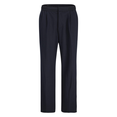 Pantalon chino marine à plis pourvu d'une coupe...