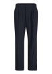 Thumbnail Pantalon chino marine à plis pourvu d'une coupe droite et de poches plaquées