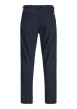 Thumbnail Pantalon chino marine en coton et lin mélangés pourvu d'un cordon de serrage - Image 2