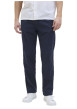 Thumbnail Pantalon chino marine en coton et lin mélangés pourvu d'un cordon de serrage - Image 3