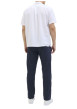 Thumbnail Pantalon chino marine en coton et lin mélangés pourvu d'un cordon de serrage - Image 4