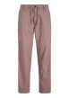 Thumbnail Pantalon chino rose en coton et lin mélangés pourvu d'un cordon de serrage