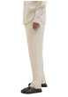 Thumbnail Pantalon chino beige en lin pourvu d'une taille élastiquée froncée - Image 5