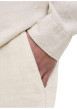 Thumbnail Pantalon chino beige en lin pourvu d'une taille élastiquée froncée - Image 7