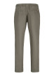 Thumbnail Pantalon chino kaki en lin pourvu d'une taille élastiquée froncée - Image 2