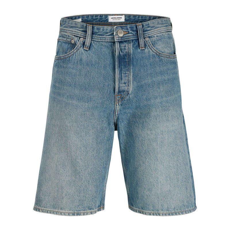 Jack & Jones - Short En Coton Biologique Bleu à Coupe Droite Pourvu De Multiples Poches - Bleu