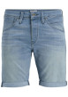 Thumbnail Short bleu à coupe droite pourvu de multiples poches plaquées