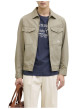Thumbnail Blouson en coton kaki à coupe ajustée pourvu d'un col chemise - Image 3