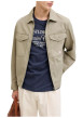 Thumbnail Blouson en coton kaki à coupe ajustée pourvu d'un col chemise - Image 6