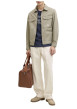 Thumbnail Blouson en coton kaki à coupe ajustée pourvu d'un col chemise - Image 7