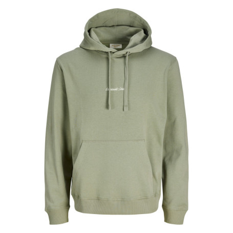 Sweat en coton olive à coupe droite pourvu d'un...
