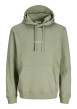 Thumbnail Sweat en coton olive à coupe droite pourvu d'un col à capuche