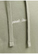Thumbnail Sweat en coton olive à coupe droite pourvu d'un col à capuche - Image 2