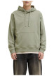 Thumbnail Sweat en coton olive à coupe droite pourvu d'un col à capuche - Image 3