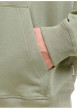 Thumbnail Sweat en coton olive à coupe droite pourvu d'un col à capuche - Image 5
