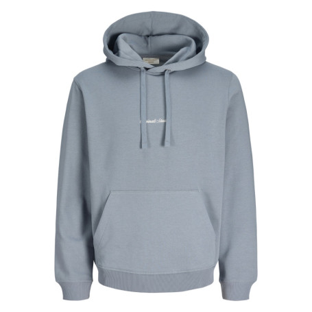 Sweat en coton bleu à coupe droite pourvu d'un...