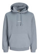 Thumbnail Sweat en coton bleu à coupe droite pourvu d'un col à capuche