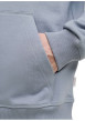 Thumbnail Sweat en coton bleu à coupe droite pourvu d'un col à capuche - Image 5