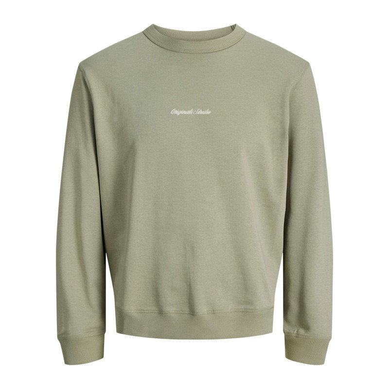 Jack & Jones - Sweat En Coton Olive Pourvu D'un Col Rond Et De Manches Longues - Vert